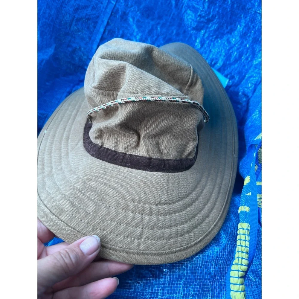 Gorpcore Unisex Nordic Gear Canvas Sun Hat S/M Tan Khaki